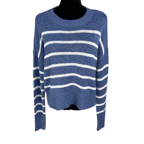 NWT C&C California dark blue with white stripes round neck slouchy fit swea… - Picture 3 of 15